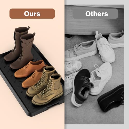 Heavy Duty Boot Trays Natural Rubber Shoe Mat Tray for Entryway
