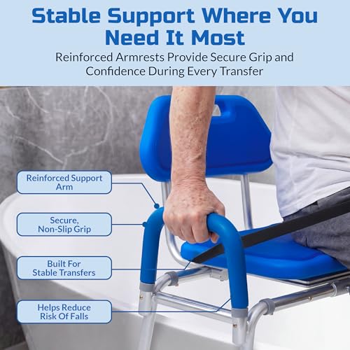 Gateway Premium Sliding Bath Transfer Bench with Swivel Seat