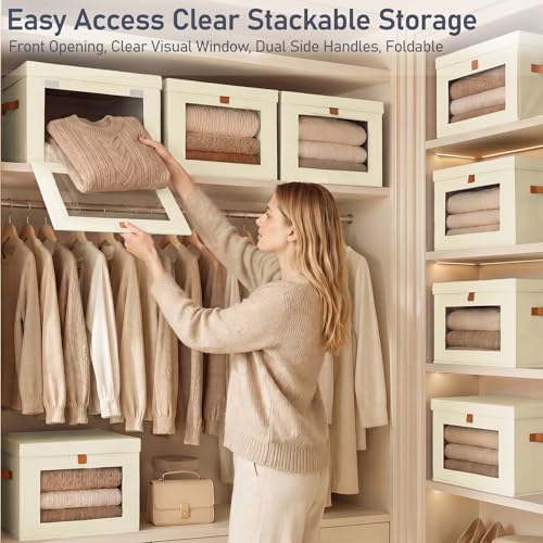Front Opening Storage Bins with Lids