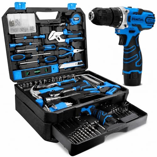 276 Piece Tool Set Kit with 12V Cordless Power Drill