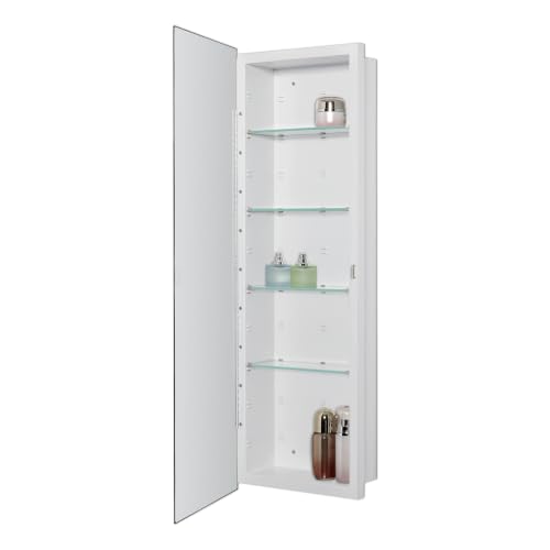 Bathroom Medicine Cabinet with Beveled Edge Mirrored Door