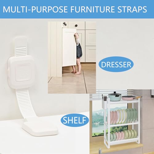 Upgraded No Drill Furniture Anchors for Baby Proofing