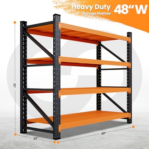 Heavy Duty Metal Garage Shelving Units Adjustable Storage Shelf