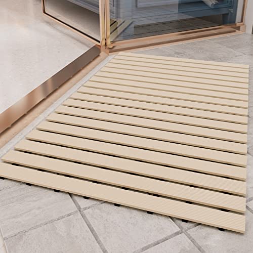 Shower Mat Non Slip Heavy Duty Rubber Bathtub Mat Without Suction Cups Shower Floor Mat for Indoor Outdoor