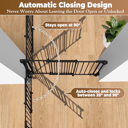 35 55" No Bottom Bar Baby Gates for Stairs
