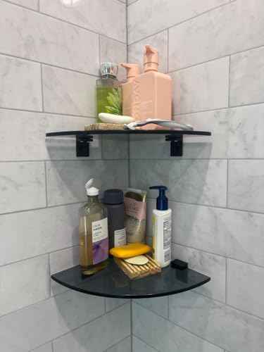 2 Pack Glass Shelf Shower Caddie