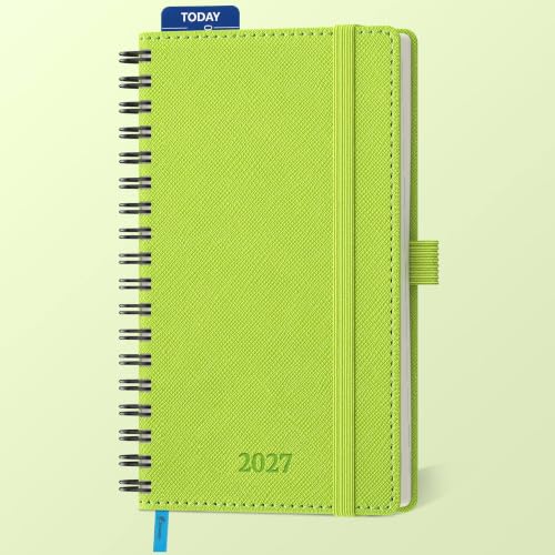 2027 Weekly Planner Leather Spiral Soft Cover Calendar