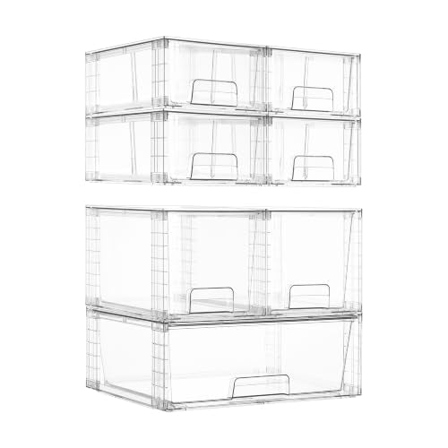 Easily Assemble Clear Storage Dawers Set