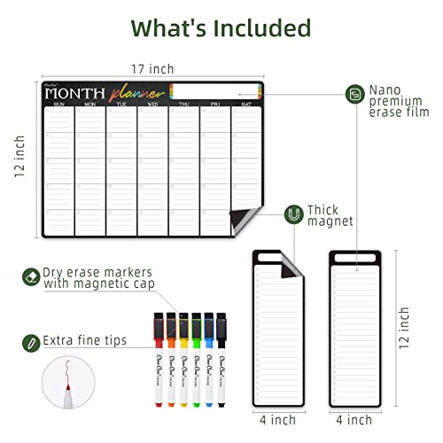Magnetic Dry Erase Planning Boards Set