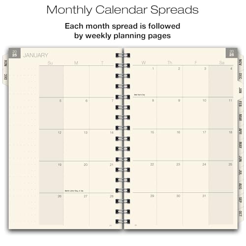 ESSENTIAL 2026 Monthly & Weekly Planner with Tabs
