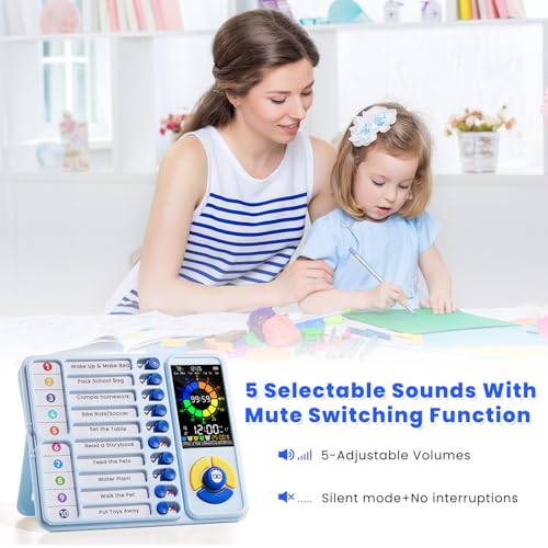 5-in-1 Visual Timer, ADHD Tool for Kids|Adults, Visual Schedule for Kids with Autism