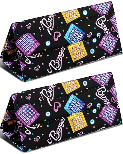 2 Pack of Playing Card Holder for Bridge Canasta Poker Games Bingo Ticket Holder for Pull Tabs Gambling Tickets
