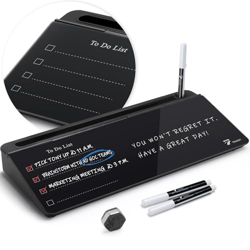 Glass Desk Whiteboard with Storage