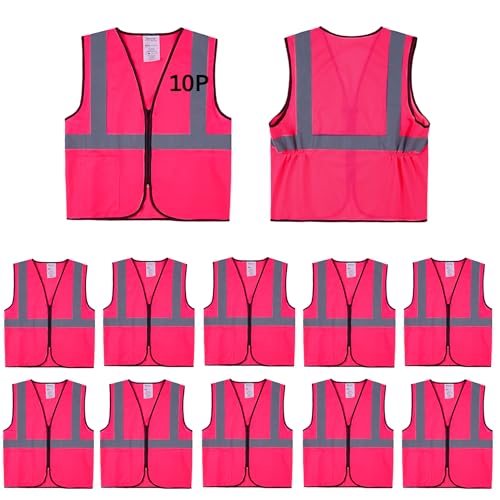 Safety Vests 10 Bulk Pack