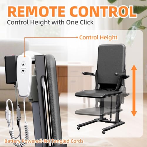 Upgrade Steel Electric Lift Chair with Advanced Wheels and PU Cushion