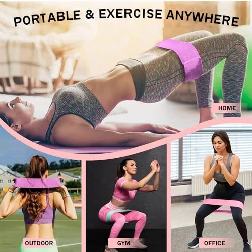 Non Slip Fabric Resistance Bands for Working Out 3 Levels