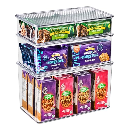 Storage Organizers for Fridge & Pantry with Lids