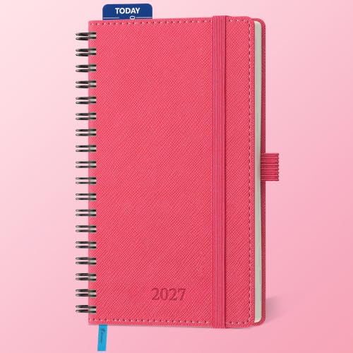 2027 Weekly Planner Leather Spiral Soft Cover Calendar