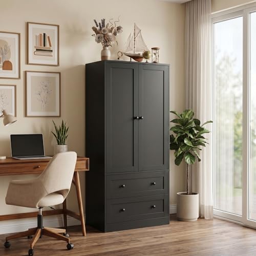Rattan Kitchen Pantry Cabinet