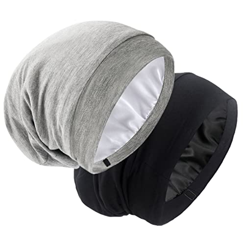 Silk Satin Lined Bonnet Sleep Cap