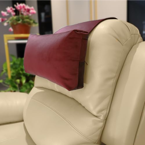 Neck Pillow for Recliner Head Pillow Adjustable Plush Pillow Neck Roll Non Slip Fleece Couch Neck Head Support Pillow for Travel Home Recliner Sofa Armchair