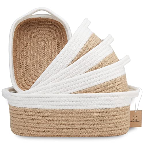 Rectangle Rope Baskets Set of 5