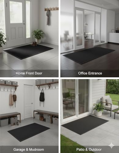 Door Floor Mat Commercial Grade Large Size Heavy Duty Tough Entry Collection Slip Skid Entrance Mat with Rubber Backing Low Profile