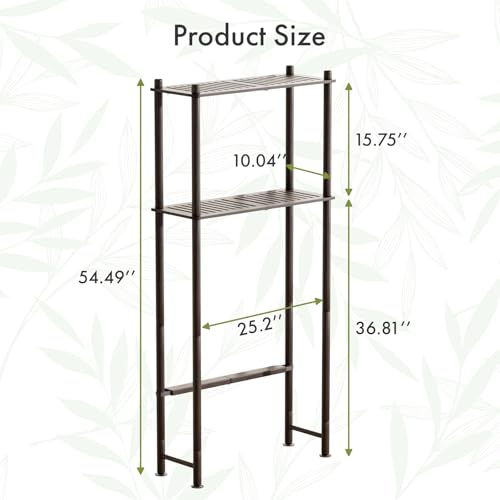 Bamboo Over The Toilet Storage Shelf