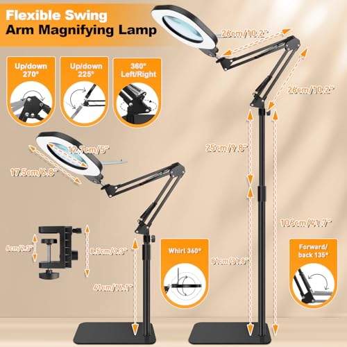 Magnifying Glass with Light and Stand