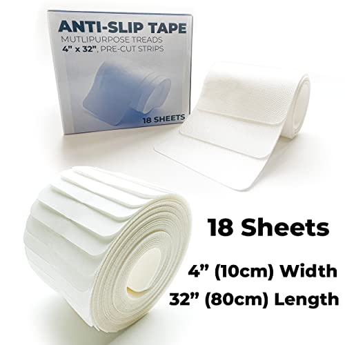 4"x32" Anti Slip Tape Treads 18PCS Non Skid Step Strips for Stairs Bathtub Bathroom Kitchen Playground Safety Grip Indoor Non Slip Waterproof
