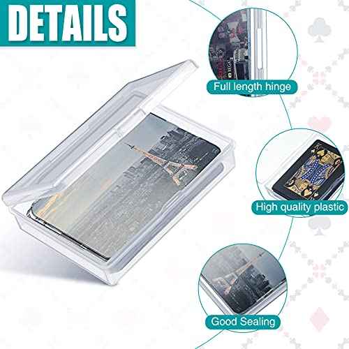 Playing Card Cases Plastic Trading Card Deck Holders Clear Empty Storage Box Organizers for Gaming