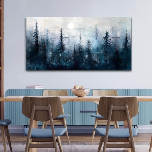 Wall Art for Living Room Canvas Wall Decor for Bedroom Office Wall Decoration Landscape Paintings Modern Purple Lake View Wall Pictures Artwork Hotel Room Home Decor Ready to Hang 20x40 in