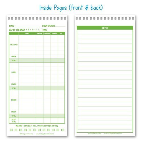Food and fitness notebooks blank paper notebook parent