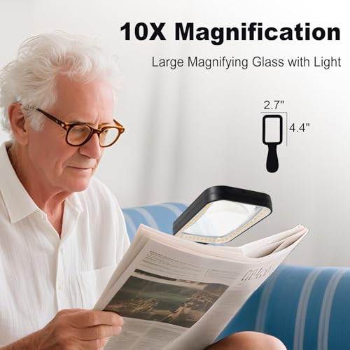 10X Magnifying Glass with Light