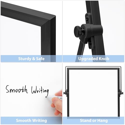 Small Dry Erase White Board for Desk Magnetic Double Sided Personal Desktop Tabletop Dry Erase Board Easel Board with Stand for Kids Home Office