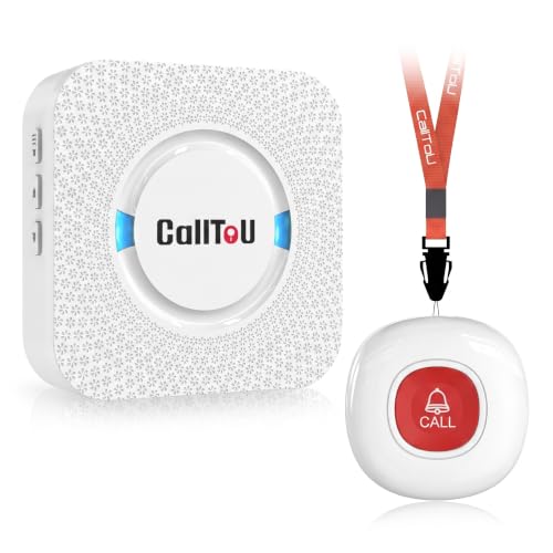 Wireless Caregiver Pager Smart Monitoring System Alert Buttons Hand Call Bell for Elderly Seniors Patients