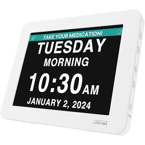 Day Clock Large Digital Display with Date and Day of The Week