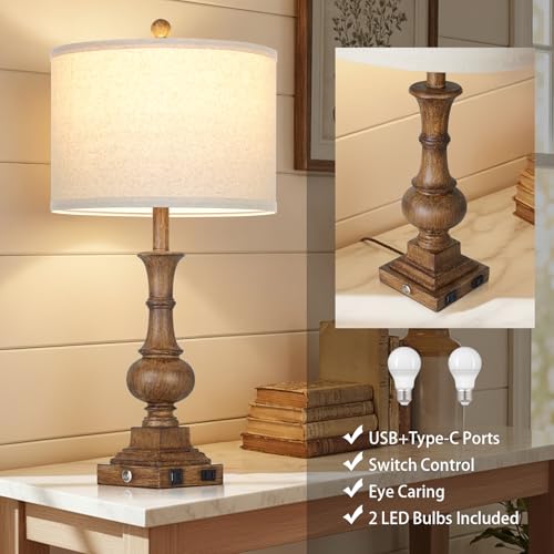 Rustic Table Lamps Set of 2