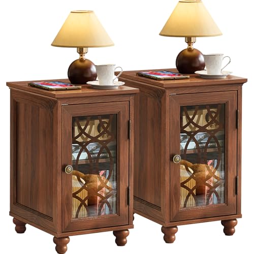 Narrow Side Table with Charging Station