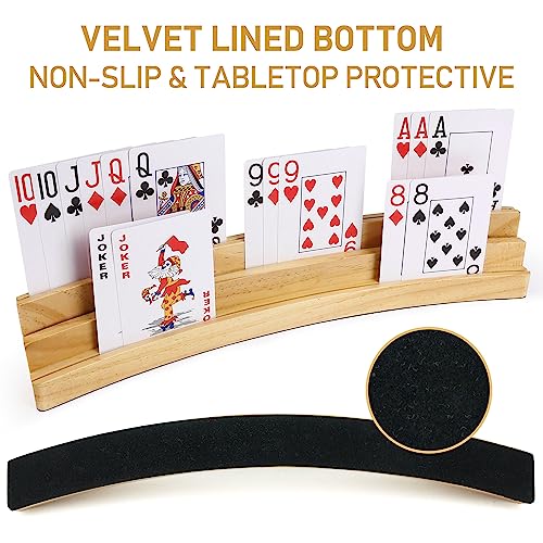 Curved Wooden Playing Card Holders