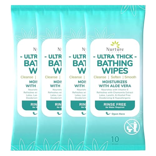 Nurture XL Ultra Thick Body Wipes No Rinse Adult Bathing Cloths