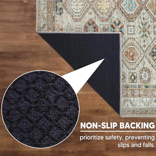 Machine Washable Area Rug with Non