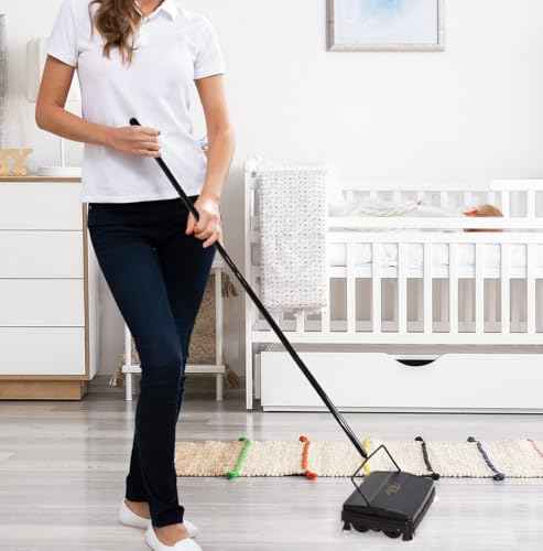 Electrostatic Carpet & Floor Sweeper with Additional Rubber Rotor