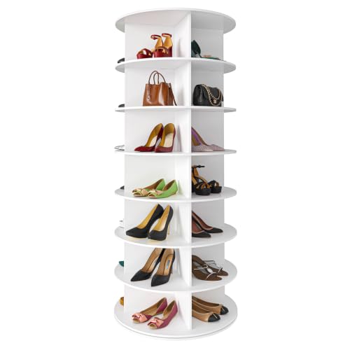 7 Tier Rotating Shoe Rack Tower