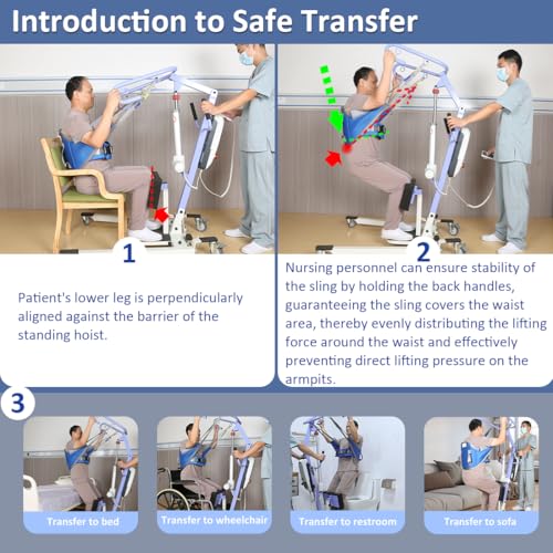 Sit to Stand Lift Patient Aid Padded Sling and Stand Assist with Back Support