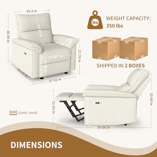 Wall Hugger Power Recliner Chair