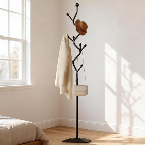 Tree shaped coat rack stand