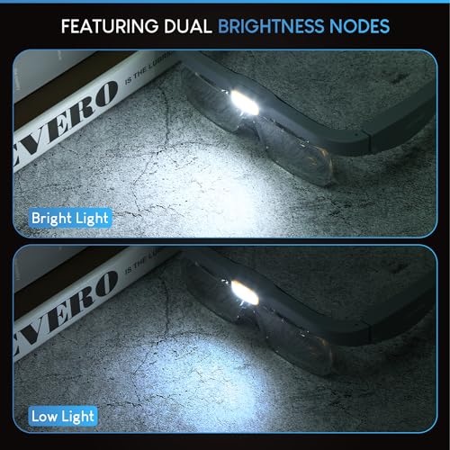 Magnifying Glasses with 3 LED Lights and 5 Detachable Lenses