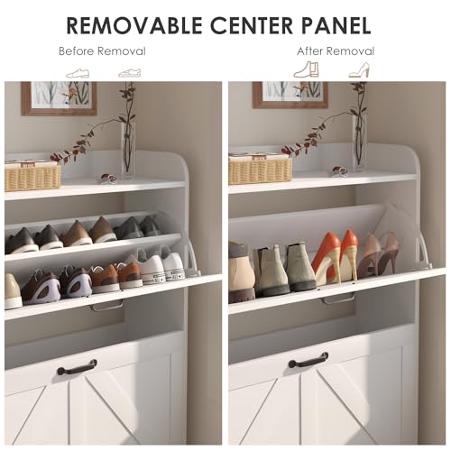 Narrow Shoe Storage Cabinet