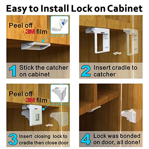 Cabinet Locks for Babies Magnetic Child Locks for Cabinets Baby Proofing Cabinets